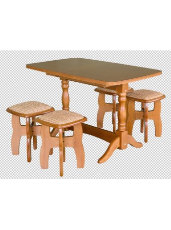 Обеденная группа  стол прямоугольный (модернизированный) + 4 табурета 